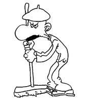 coloriage le concierge de titeuf